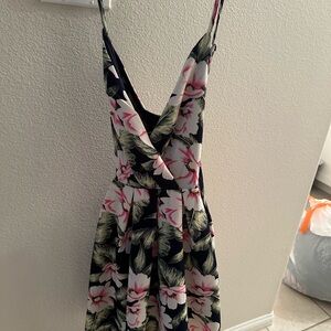 Windsor Floral Dress with Pink and Green Accents